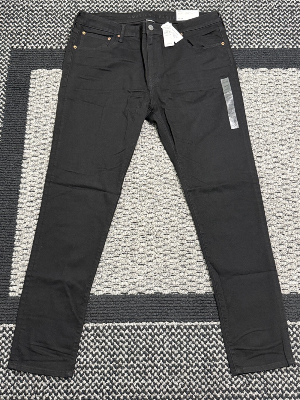 American Eagle Airflex Athletic Skinny Jeans Men’s Sz 40 Casual Denim Black